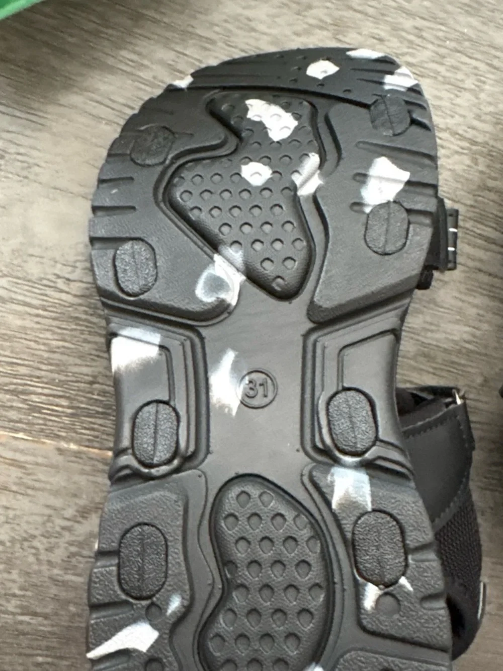 Kids Black Camouflage Sport Sandals -